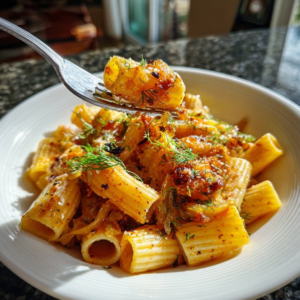 Rigatoni mit Fenchel und Orange