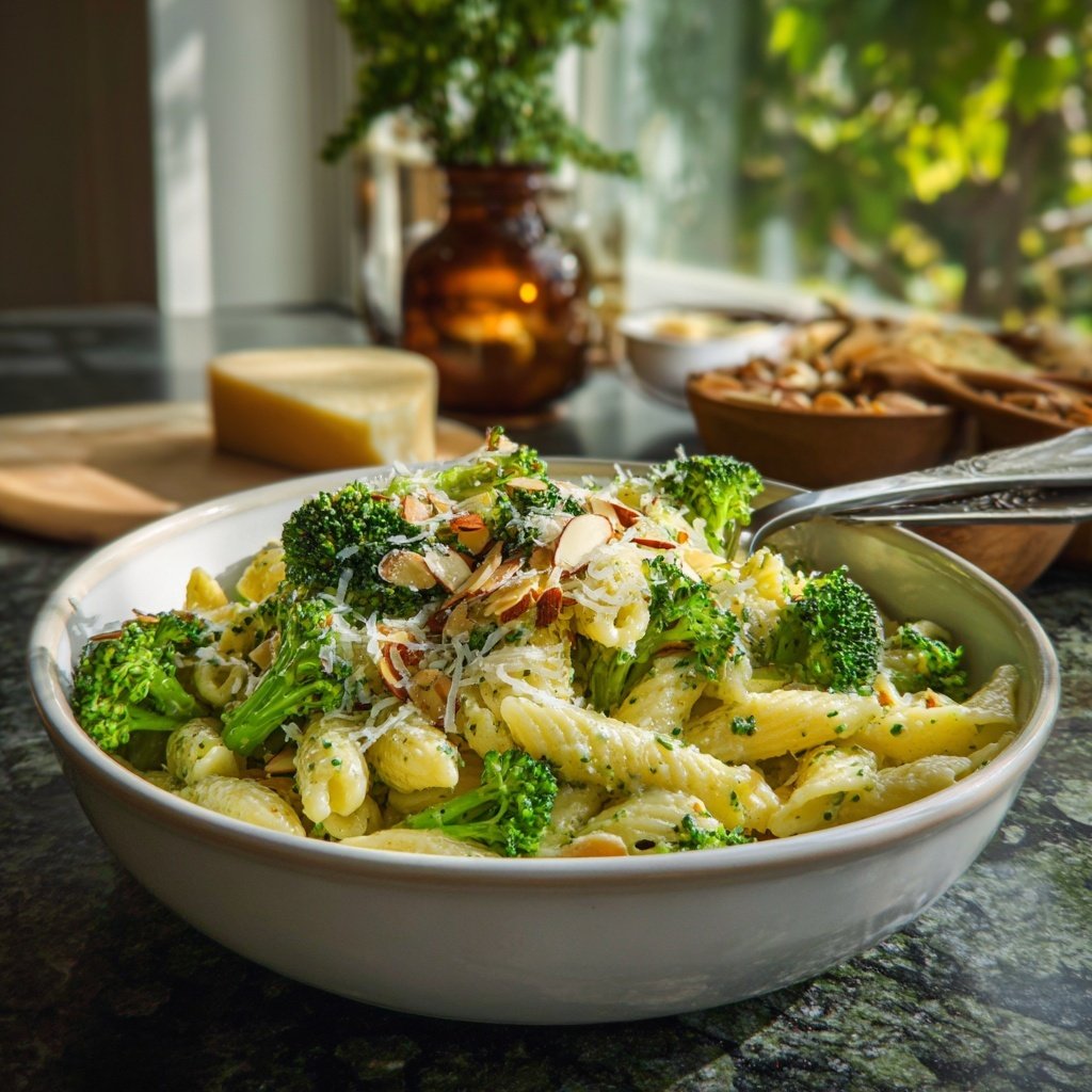 Brokkoli Mandel Pasta