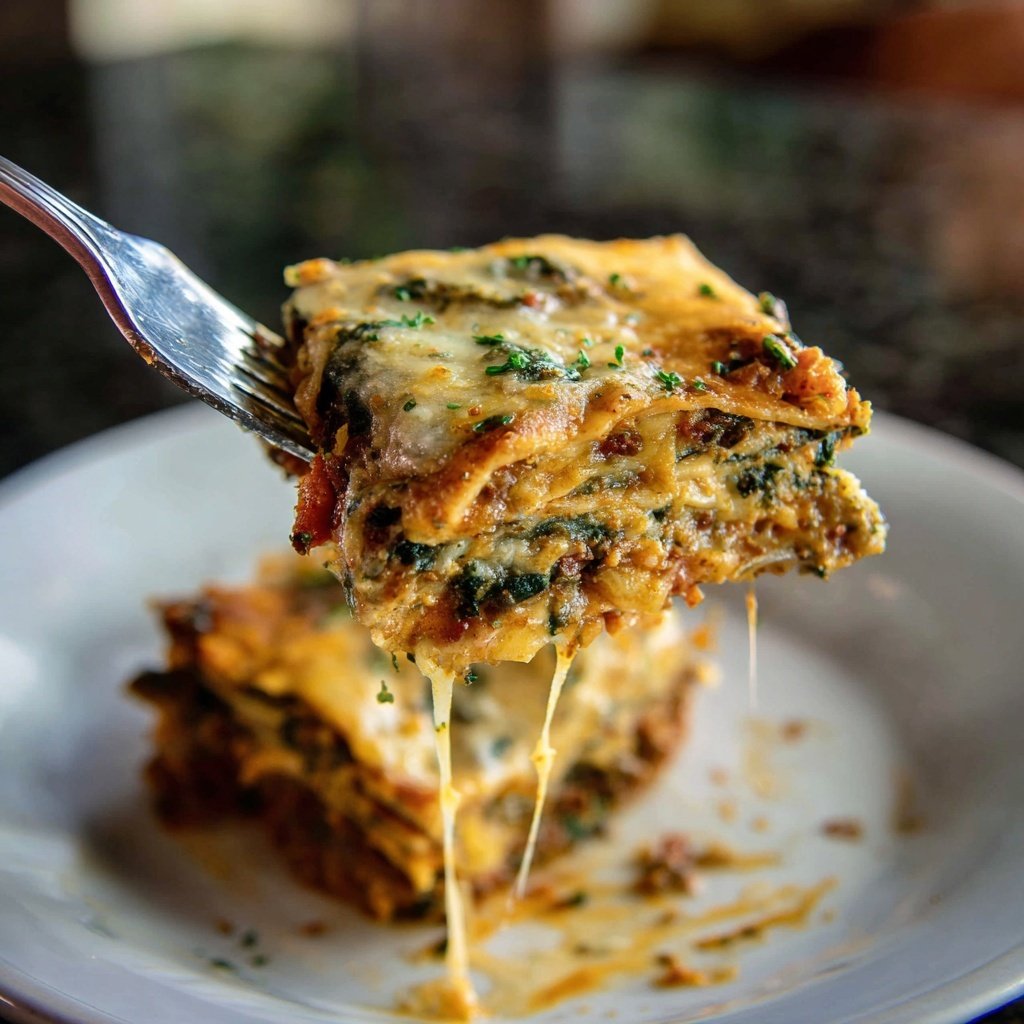 Vegetarische Linsen Lasagne