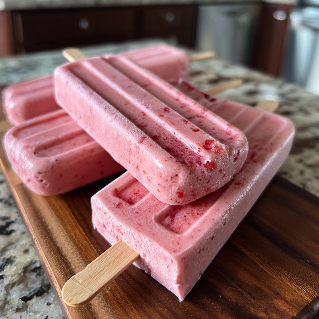 Erdbeer Joghurt Eis Am Stiel