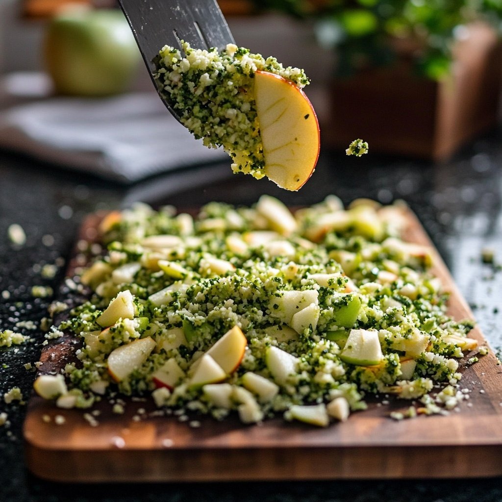 Roher Brokkoli-Salat mit Apfel – Vegan und Low Carb