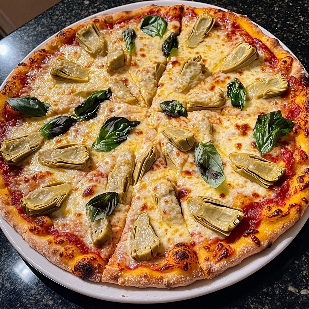 Pizza mit Artischocken