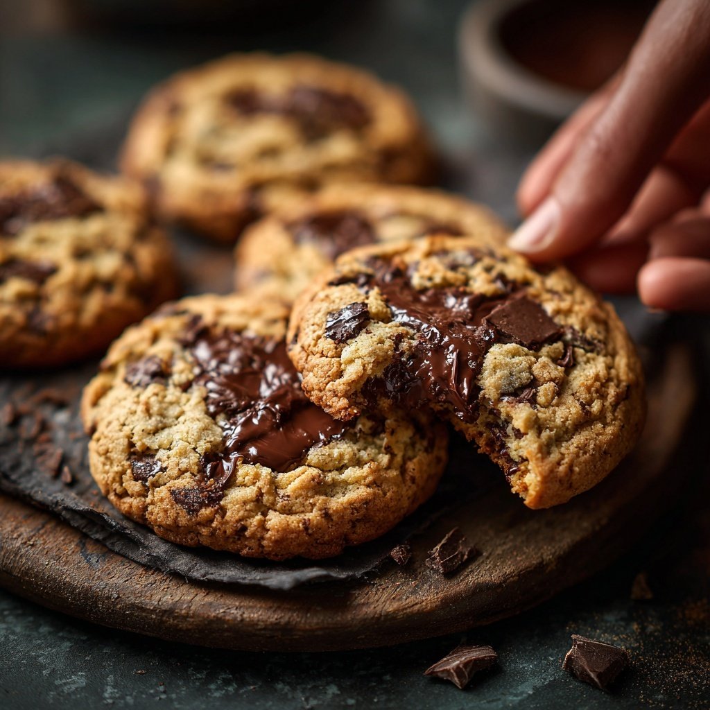 Cookies mit dunkler Schokolade