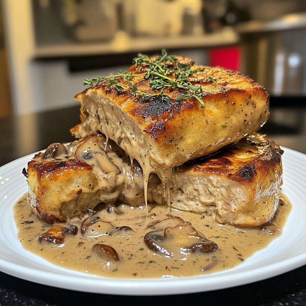 Hähnchenbrust mit Pilzen