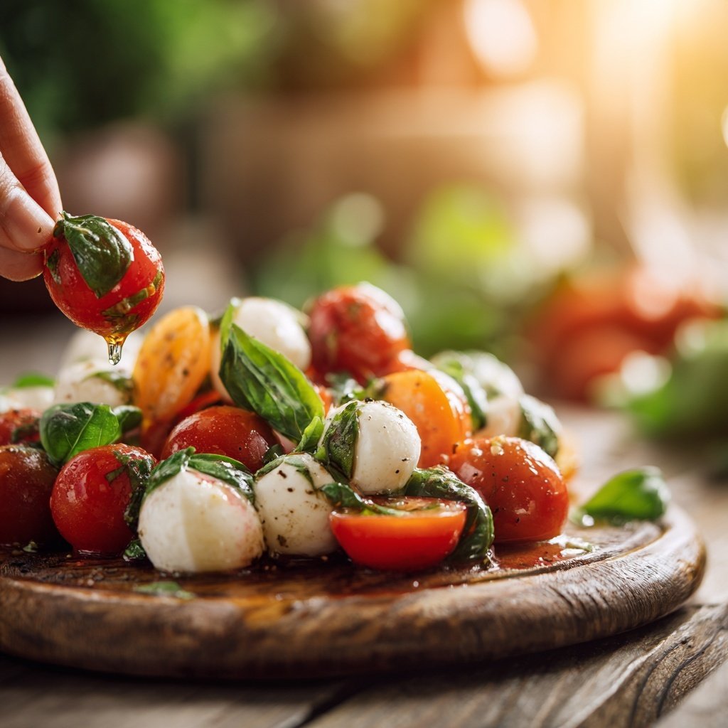 Tomaten Mozzarella Salat Zum Grillen Mit Basilikum