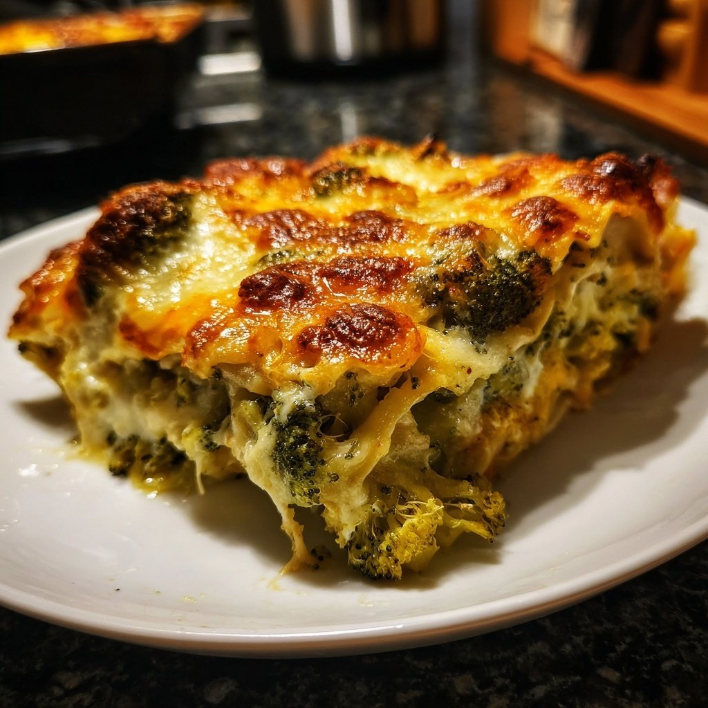 Lasagne mit Brokkoli und Cheddar